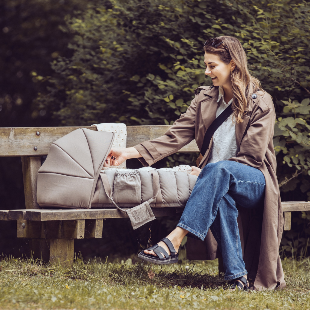 SEBRA Zonnekap voor Babynestje 3-in-1 Jetty Beige