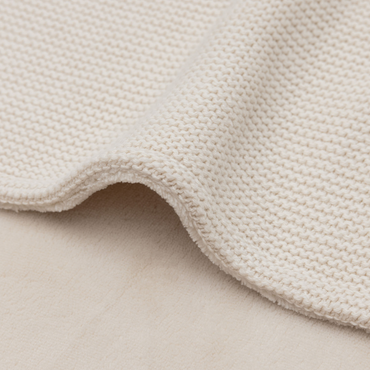 Jollein Couverture pour berceau Basic Knit Oatmeal/Velvet 75 x 100 cm
