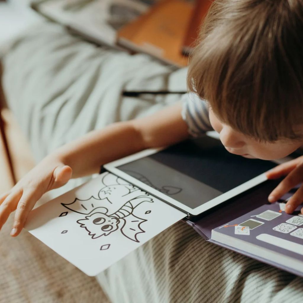 Kidywolf Tablette à dessin avec écran LCD Kidydraw - Il était une fois