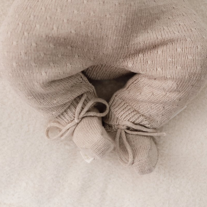 Little Dutch Chaussons tricot Soft Beige unisexe 44/56