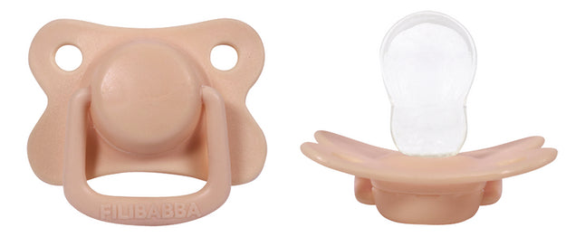 Filibabba Sucette + 6 mois Peach - 2 pièces