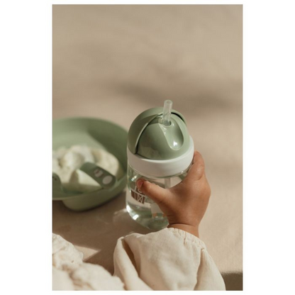 Mepal Oefenbeker met rietje Mio Little Farm 300 ml groen