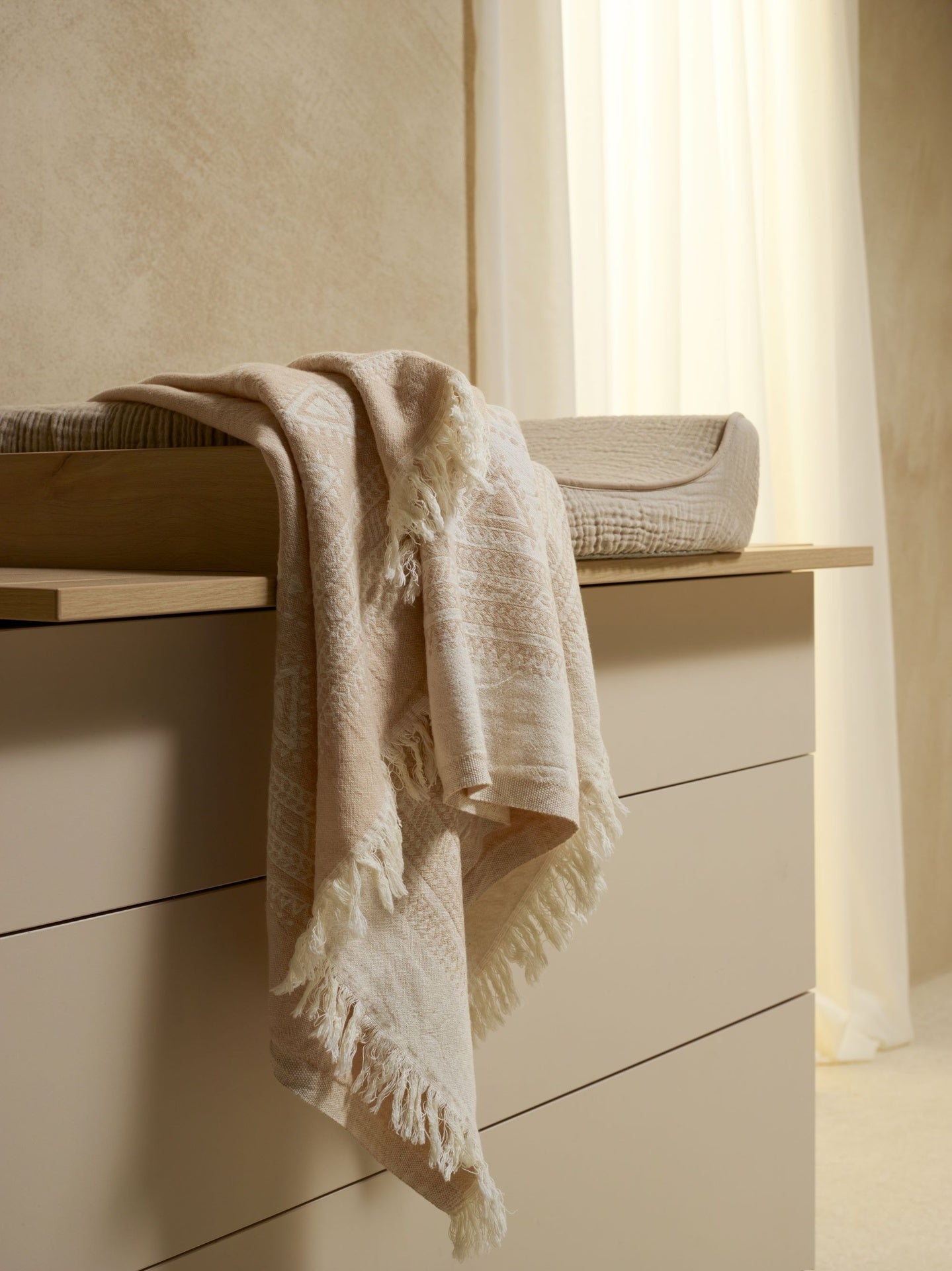 Quax Chambre de bebe 3 pièces (lit evolutif L 14 x Lg 7 cm - commode - armoire 3 portes) Flow Clay