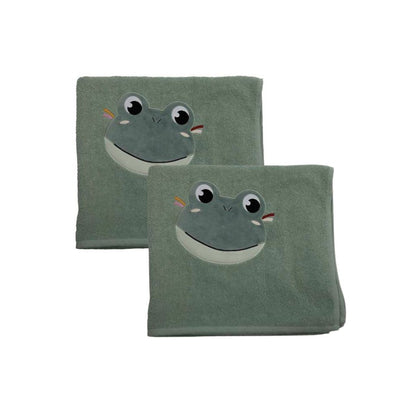 Dreambee Handdoek Oscar Kikker B 50 x L 100 cm - 2 stuks
