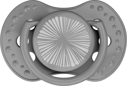 Difrax Fopspeen + 6 maanden LOVI Dynamic Harmony Light Grey/Dark Grey - 2 stuks