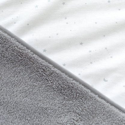 Bemini Couverture pour berceau ou parc d'automne/hiver Stary grizou polaire/jersey