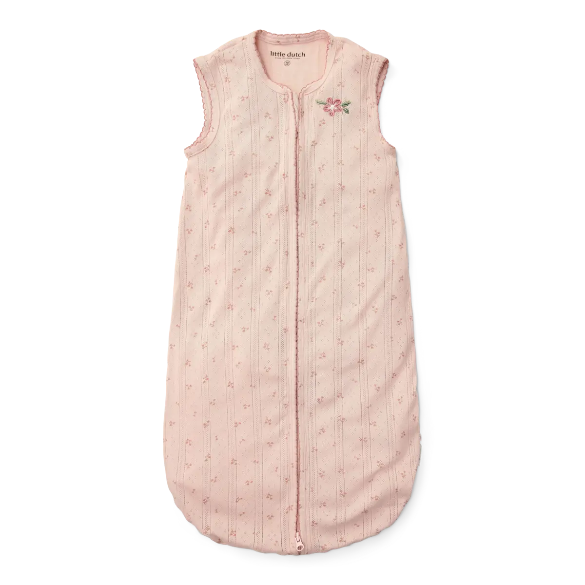 slaapzak zomer 110 cm jersey/ajour Blossom roze