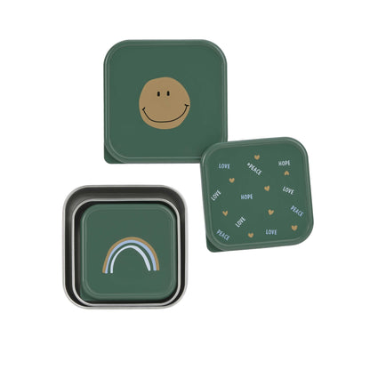 Lässig Snackdoosje Happy Rascals Smile Sky Blue - 3 stuks