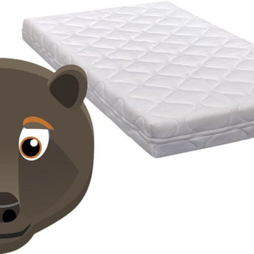 ABZ Matelas pour lit de bébé Ours brun ferme Lg 60 x L 120 cm