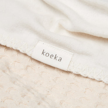 Koeka Couverture pour berceau ou parc Amsterdam Cotton fleece wafel Natural
