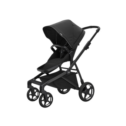 Thule 2-in-1 Kinderwagen Sleek2 Black + Draagmand Black + Gratis Zwarte Voetenzak