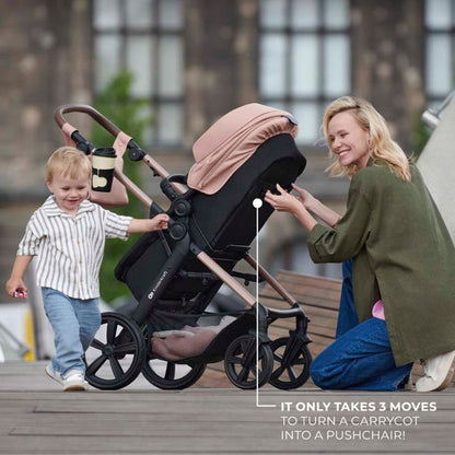 Kinderkraft Kinderwagen MOOV 2 AIR met autostoel lichtgrijs