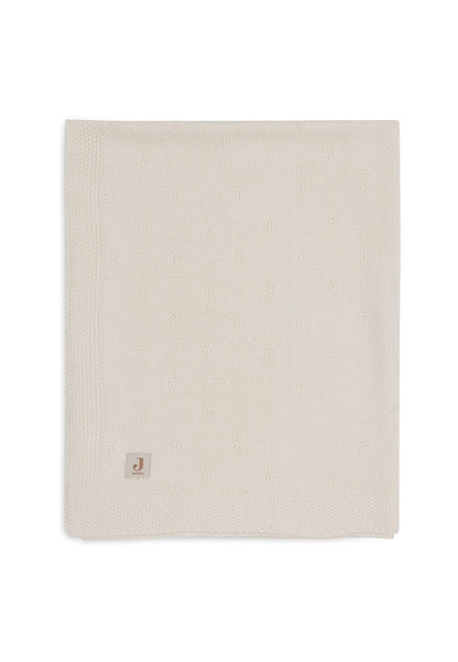 Jollein Couverture pour berceau ou parc Cosy Knit Ivory coton Lg 100 x L 75 cm