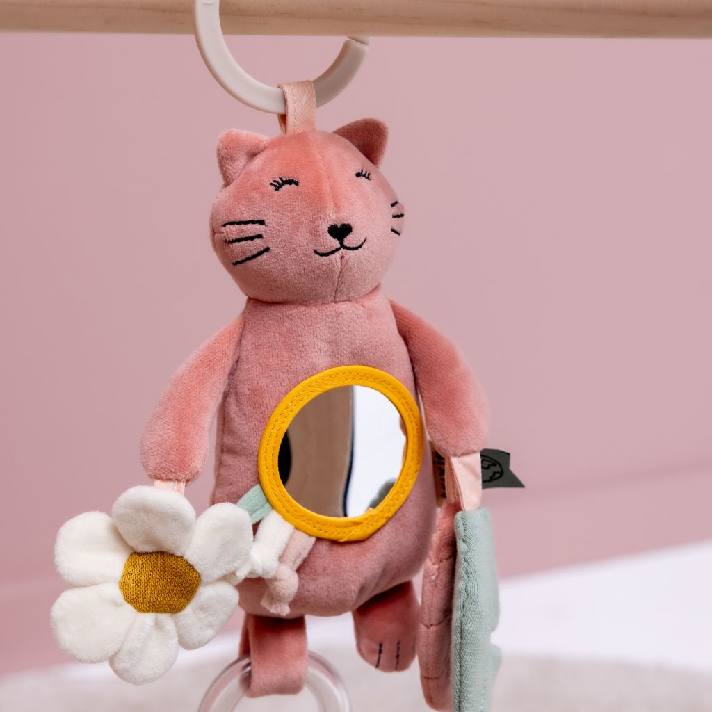 Trixie Baby Jouet d’éveil suspendu Mrs. Cat rose