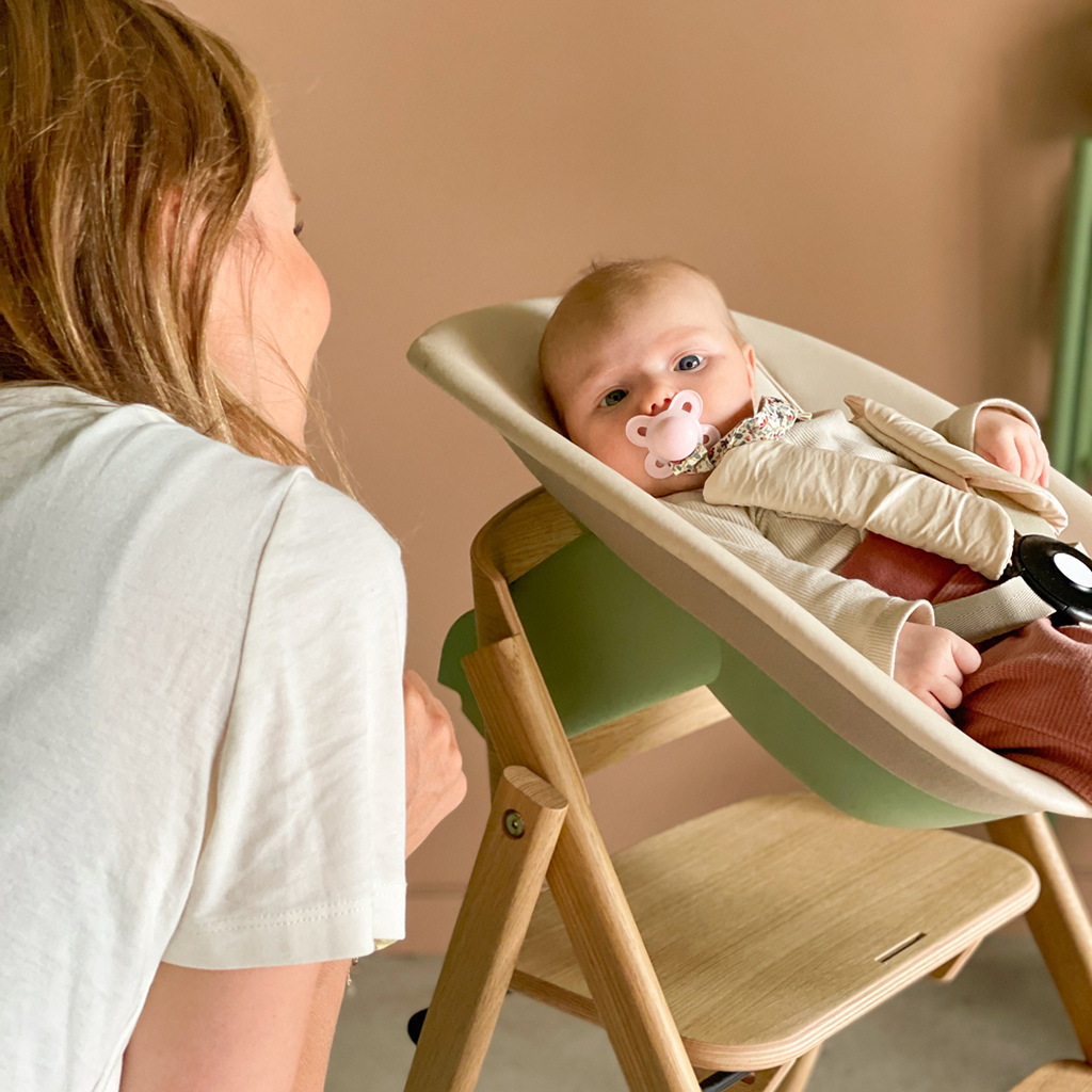 KAOS Zitje voor eetstoel Newborn Klapp groen