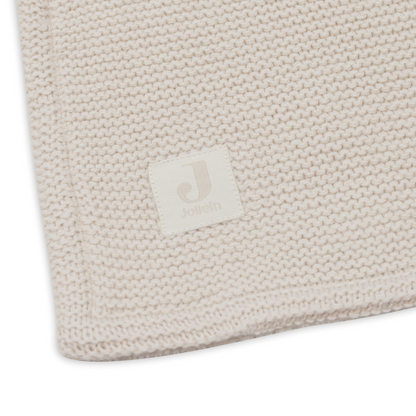 Jollein Deken voor wieg Basic Knit Oatmeal/Velvet 75 x 100 cm