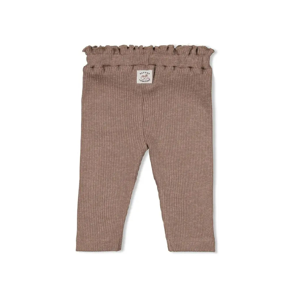 Feetje Legging rib Better Together Brown Melange