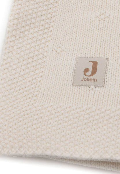 Jollein Couverture pour berceau ou parc Cosy Knit Ivory coton Lg 100 x L 75 cm