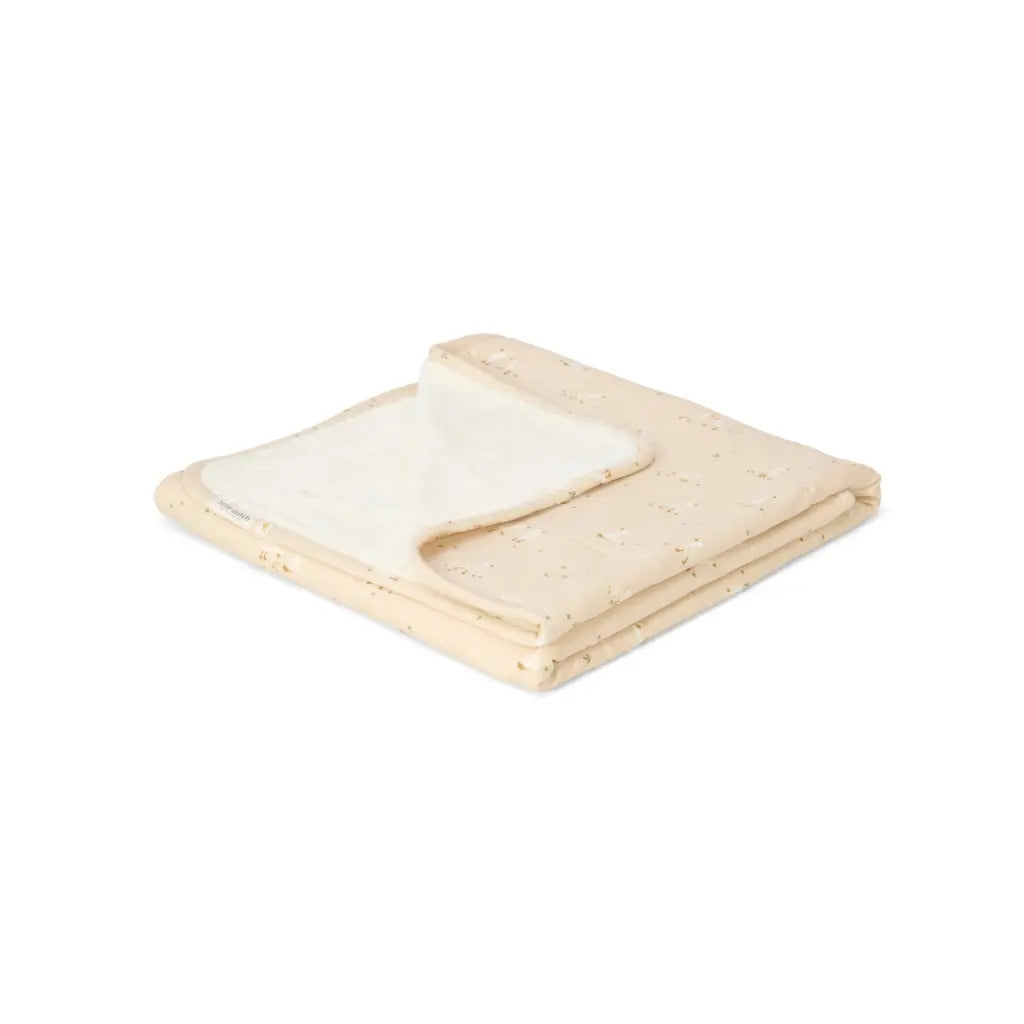 Little Dutch Deken voor wieg fleece Little Goose beige 70 x 100 cm