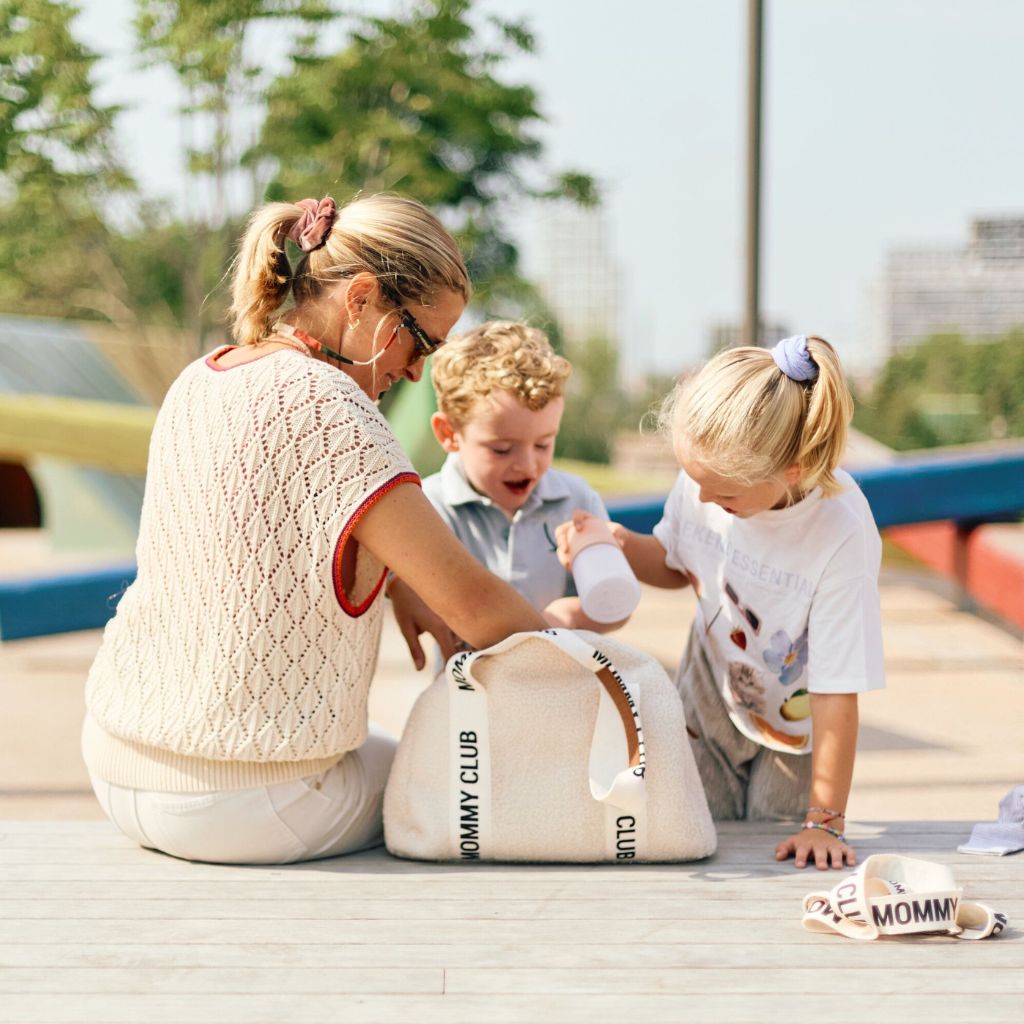 Childhome Verzorgingstas Mommy Club Signature Teddy Ecru