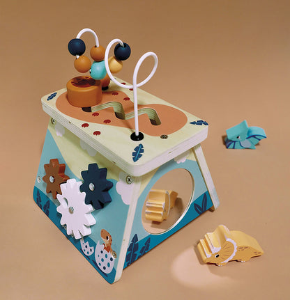 Janod Cube d'activités en bois Dino
