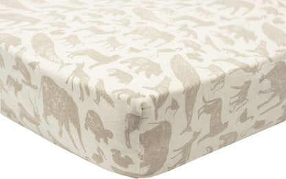Jollein Drap-housse pour berceau Animals Nougat Lg 50 x L 90 cm