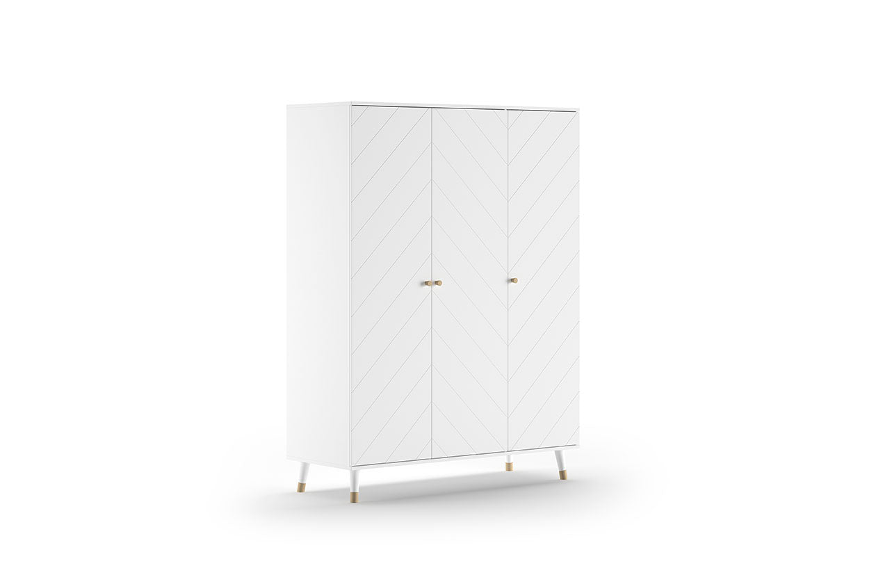 Jaxx Armoire 3 portes Billy blanc