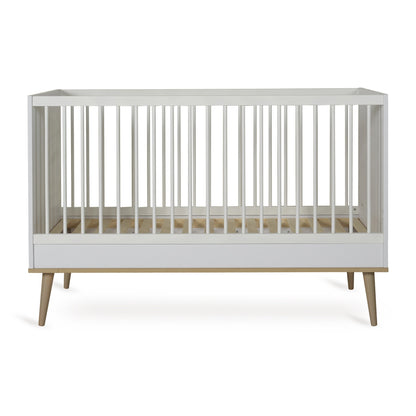 Quax Chambre de bébé 3 pièces (lit L 120 x Lg 60 cm+ commode + armoire 2 portes) Flow White