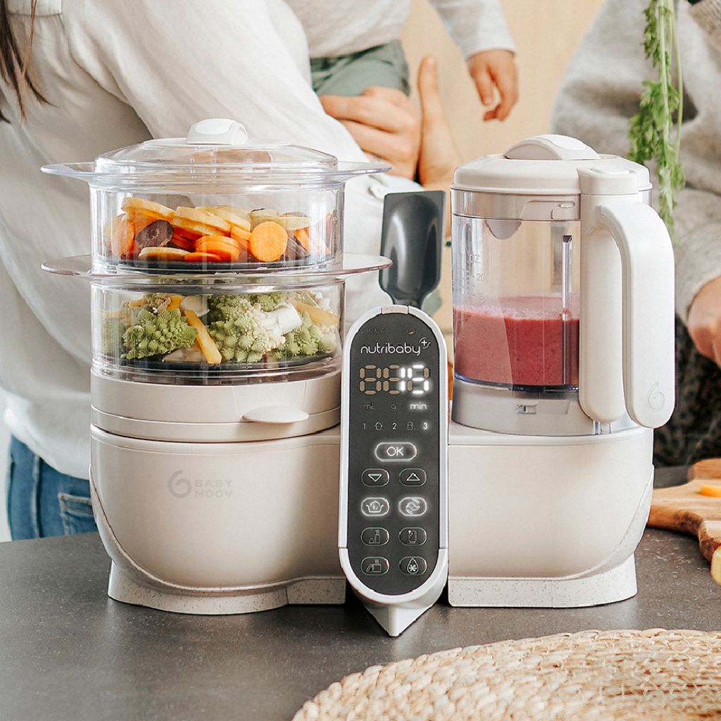 Babymoov Stoomkoker-Mixer Nutribaby Mineral Beige