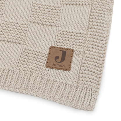 Jollein Couverture pour berceau Box Knit Warm Sand 75 x 100 cm