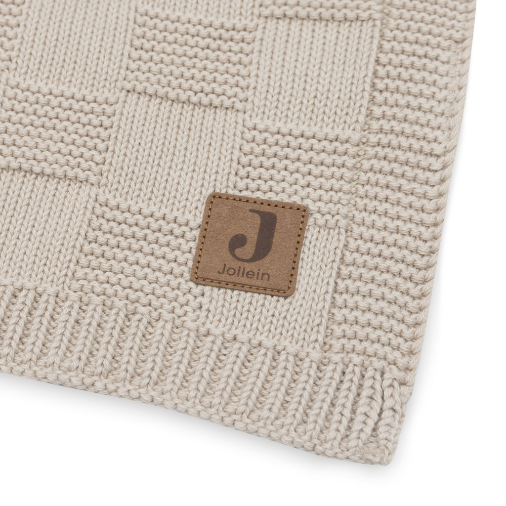 Jollein Deken voor wieg Box Knit Warm Sand 75 x 100 cm