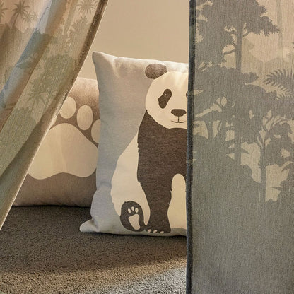 LIFETIME Kussen Panda Paradise blauw