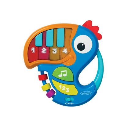 Infantino Jouet d'activités Piano & Numbers Learning Toucan Blue