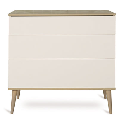 Quax Chambre de bebe 3 pièces (lit evolutif L 14 x Lg 7 cm - commode - armoire 3 portes) Flow Clay