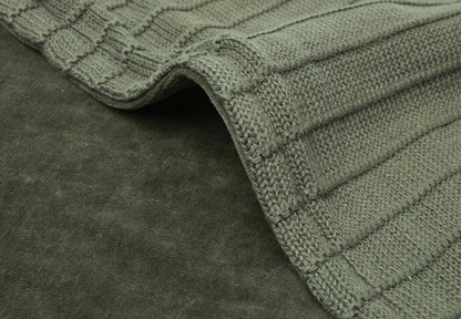Jollein Couverture pour lit Pure Knit Velvet Leaf Green