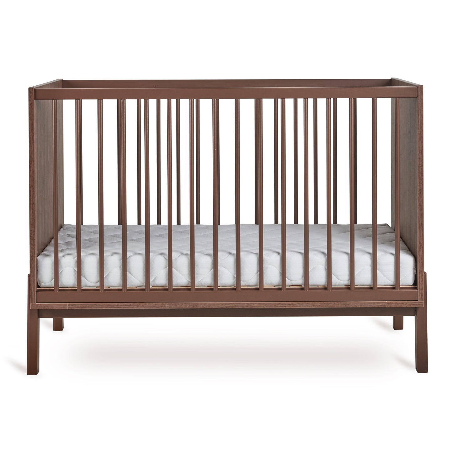 Quax Chambre de bebe 3 pièces (lit L 12 x Lg 6 cm - commode avec rallonge - armoire 3 portes) Ashi Chestnut