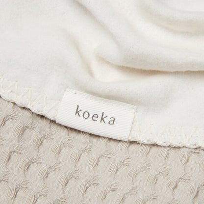 Koeka Couverture pour berceau ou parc Amsterdam Cotton fleece wafel Sand