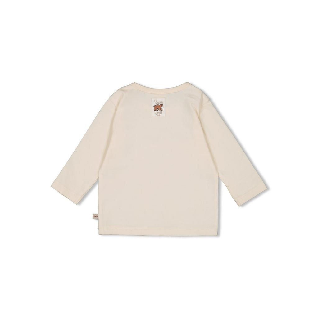 Feetje t-shirt lange mouw - Wild World Offwhite Jongen