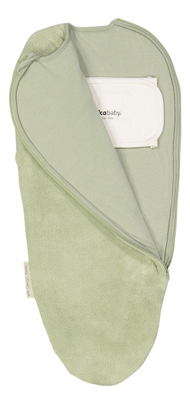 Puckababy Sac d'emmaillotage Piep Teddy Olive 0-3 mois

