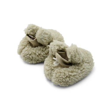 Little Dutch Teddy slofjes Soft Green 0-3 M