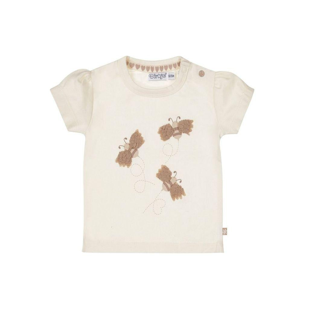 dirkje T-shirt korte mouw Bee m 68 Off white girls