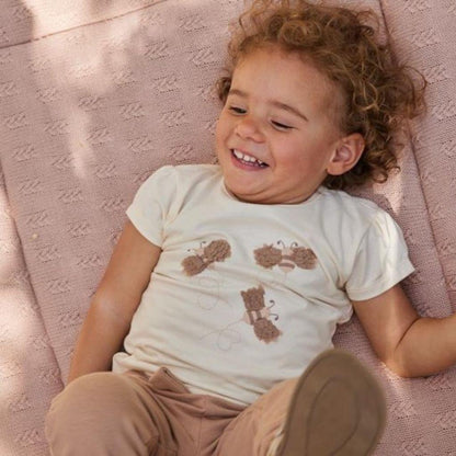 dirkje T-shirt korte mouw Bee m 68 Off white girls