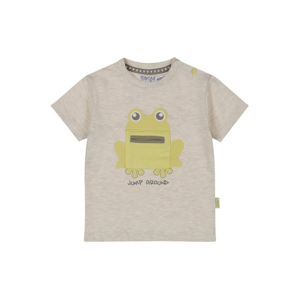 dirkje T-shirt met tekst jump korte mouw m 56 Off white boy