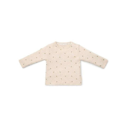 Little Dutch T-shirt met lange mouwen Little Farm Green leaves Sand