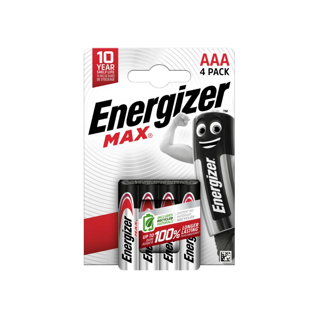 Energizer Max AAA Batterijen – 4 stuks