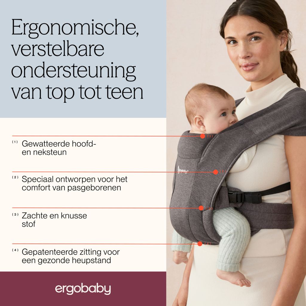 Ergobaby Buikdrager Embrace Heather Grey