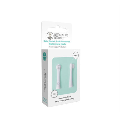 Matchstick Monkey Vervangborstel voor elektrische tandenborstel - 2 stuks
