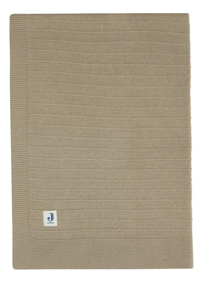 Jollein Couverture pour berceau ou parc Pure Knit Biscuit