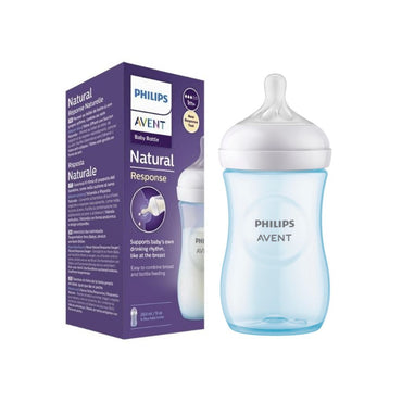 Philips AVENT Zuigfles Natural Response blauw 260 ml - 3 stuks