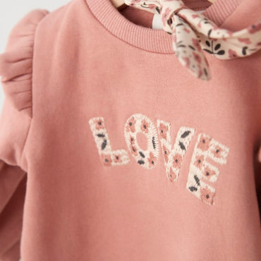 Feetje Sweater - Woodland Bloom Mauve Meisje